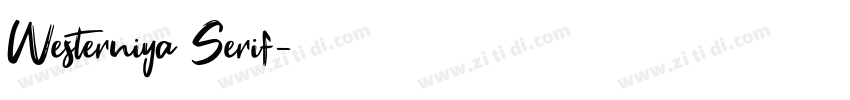 Westerniya Serif字体转换